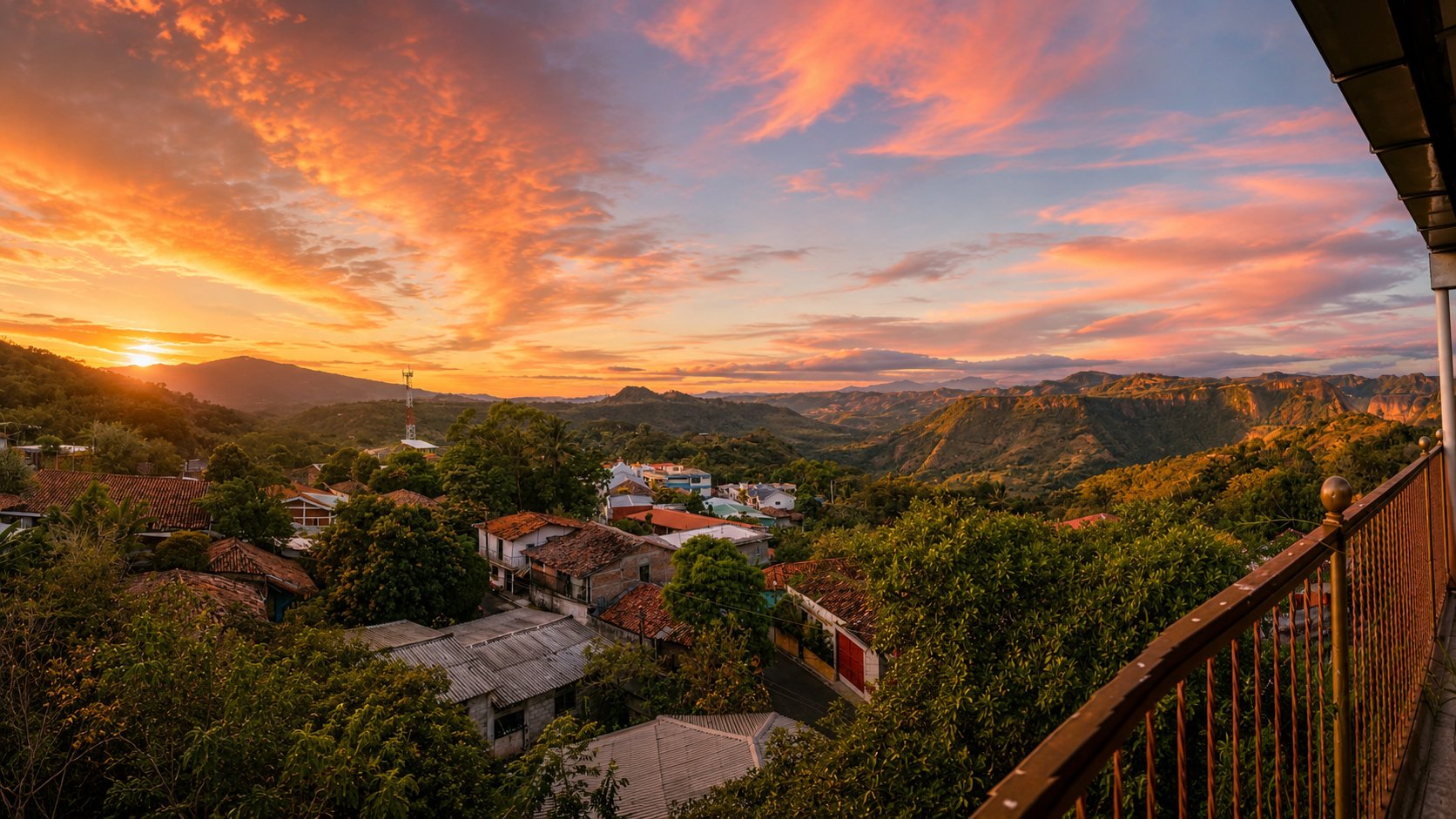 Vista atardecer