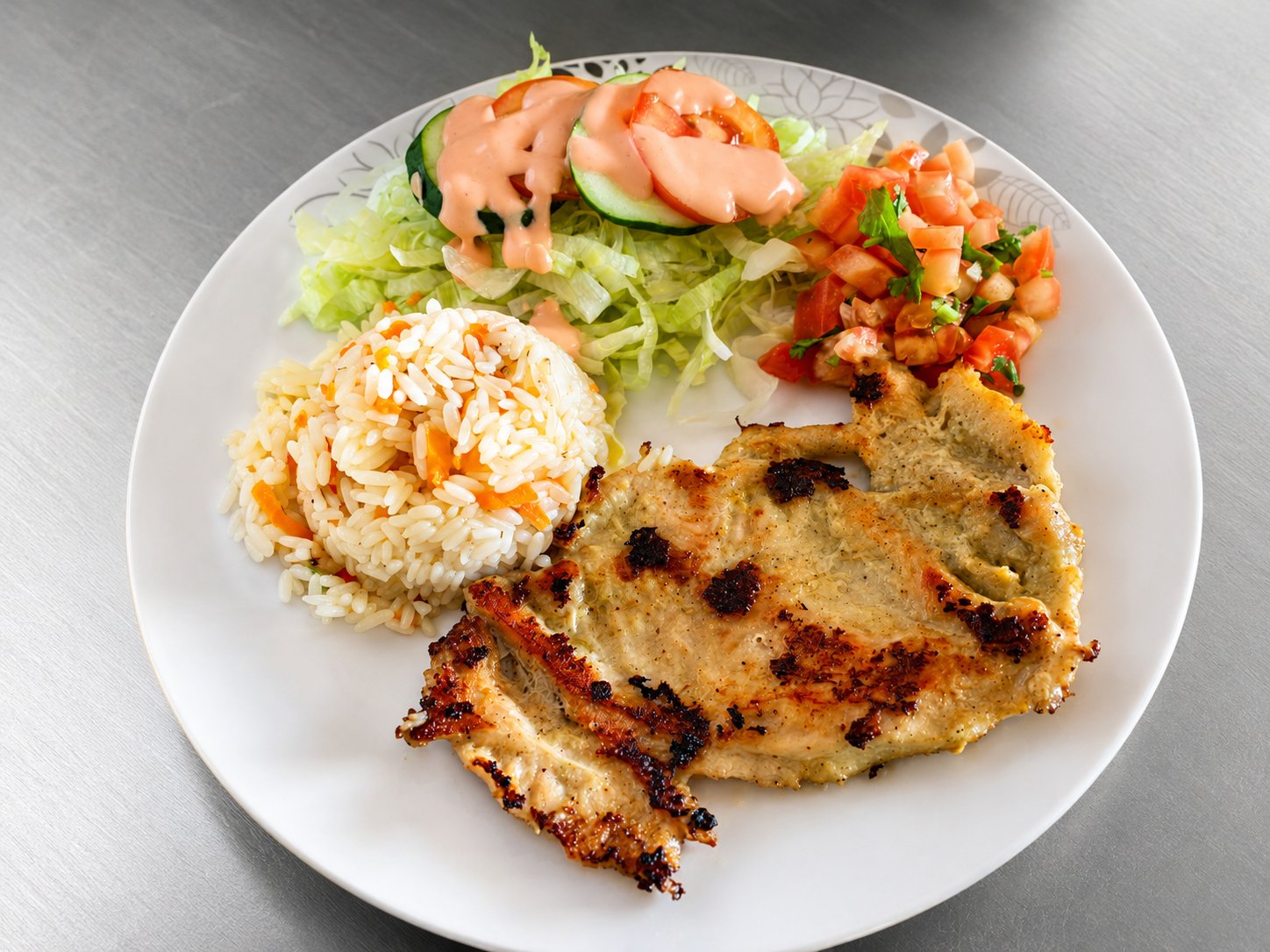 Grilled chicken plate