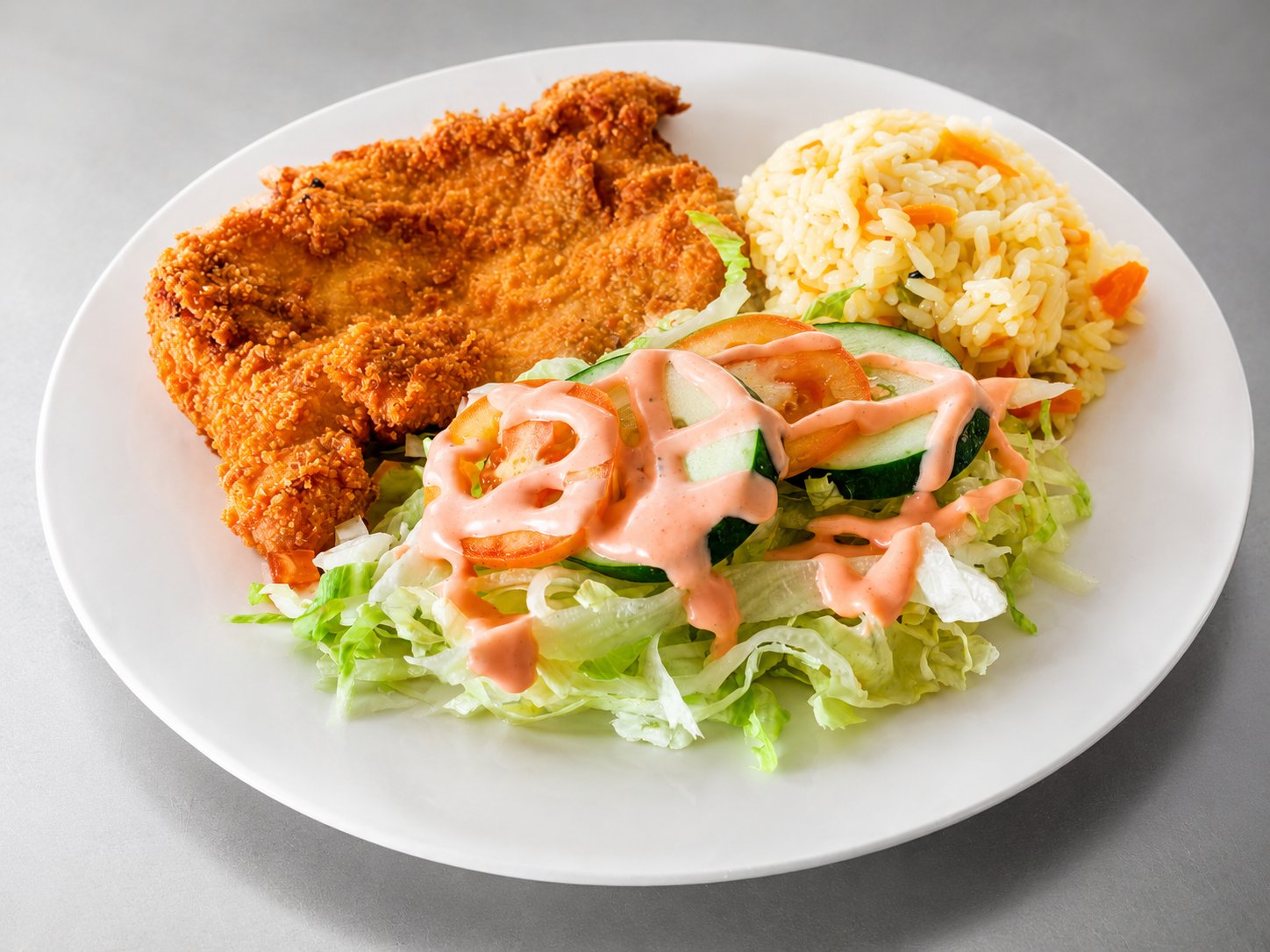 Breaded fish plate